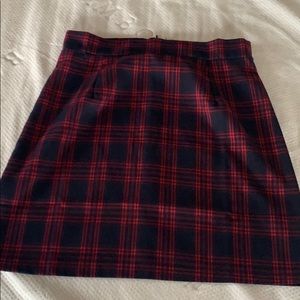 Plaid pencil skirt